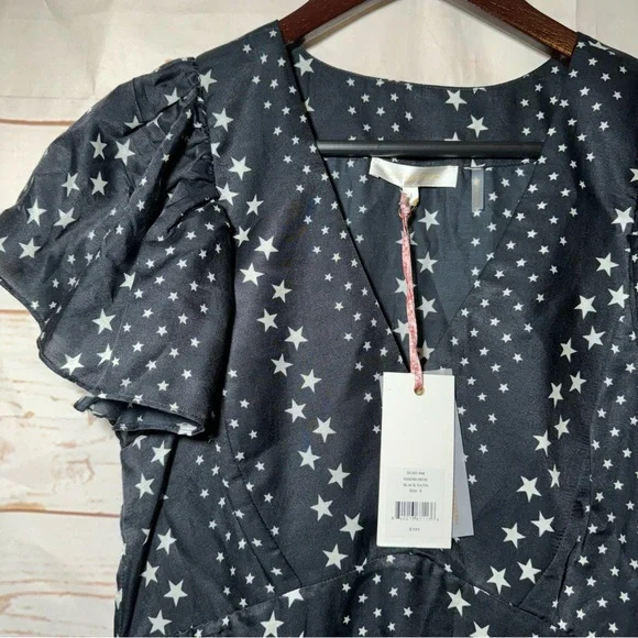 LoveShackFancy • Mini Dress • Higgins • Black Satin • Silk Blend • MSRP $595 - Picture 7 of 12